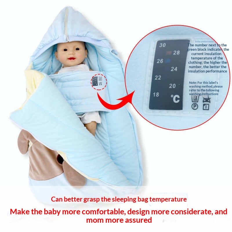 Embracing Autumn And Winter Thick Baby Anti-kick Blanket For Going Out Sleeping Bag — foto 3