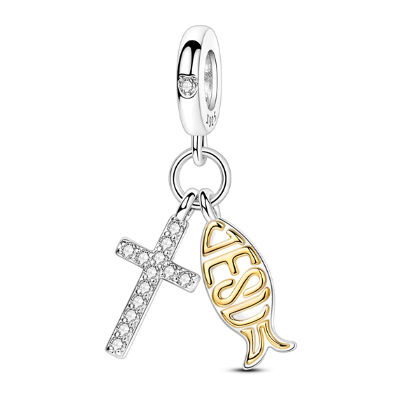 Platinum-Plated Fish Pendant, picture 3 of 3