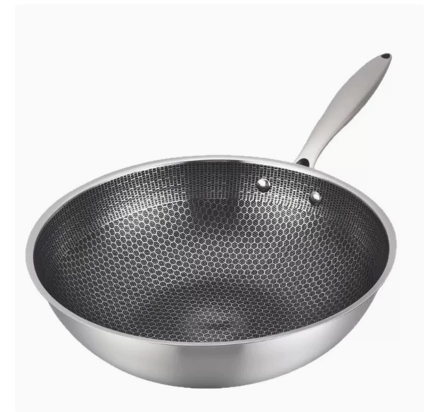Cross-border Wholesale Wok Upgraded Household Stainless Steel Frying Pan — foto 4