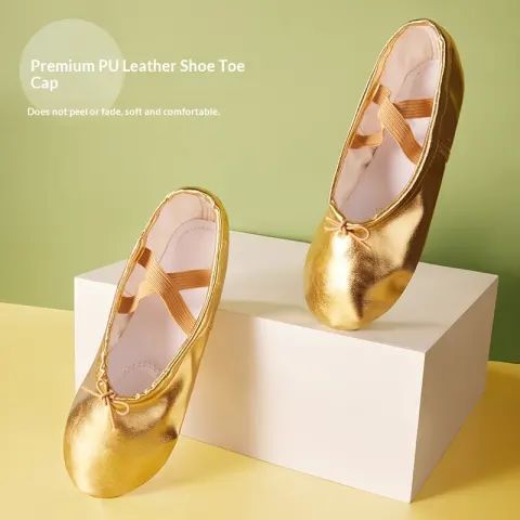 Soft-soled Practice PU Leather Cat-claw Gold and Silver Dance