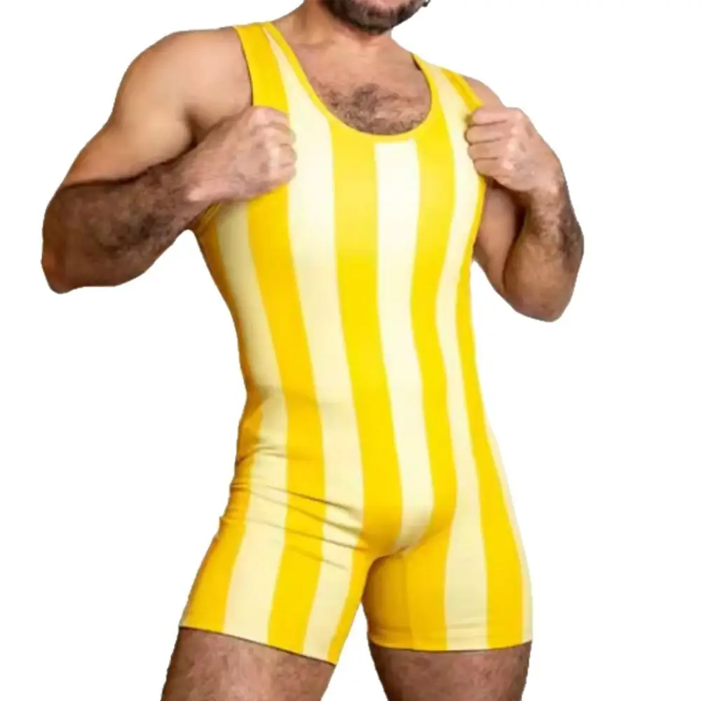 Mens Fashionable Sports Tight-Fitting Jumpsuit