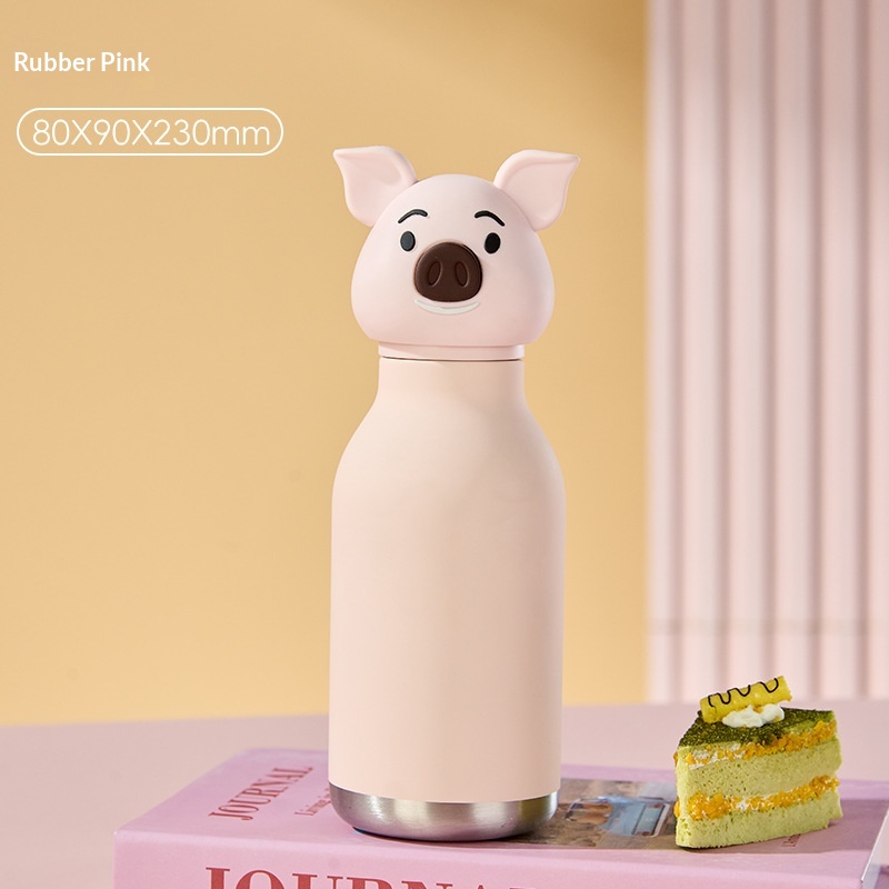 Stylish Little Pig Childrens Cartoon Cute 304 Stainless Steel Insulated Cup