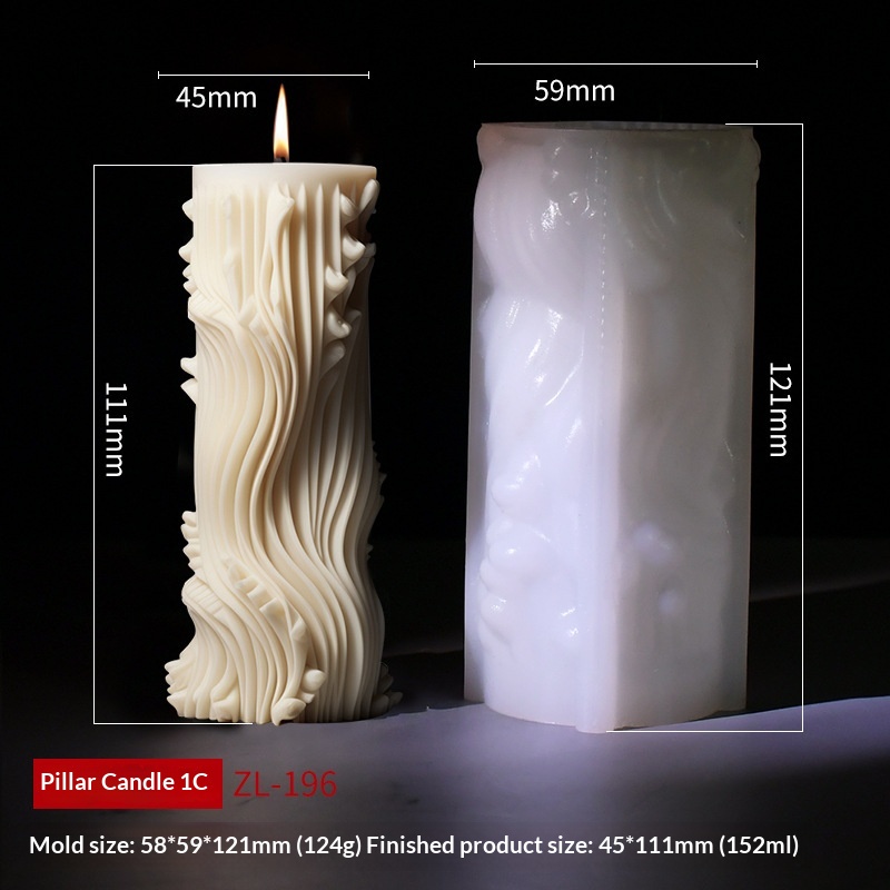 Cylindrical Aromatherapy Candle Silicone Mold 7