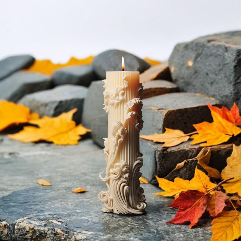 Cylindrical Aromatherapy Candle Silicone Mold 10