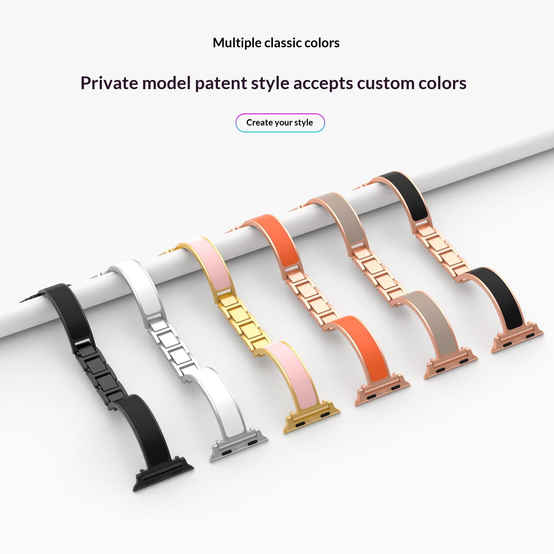 Chanel-style Bracelet-style Metal-link Watch Strap 7