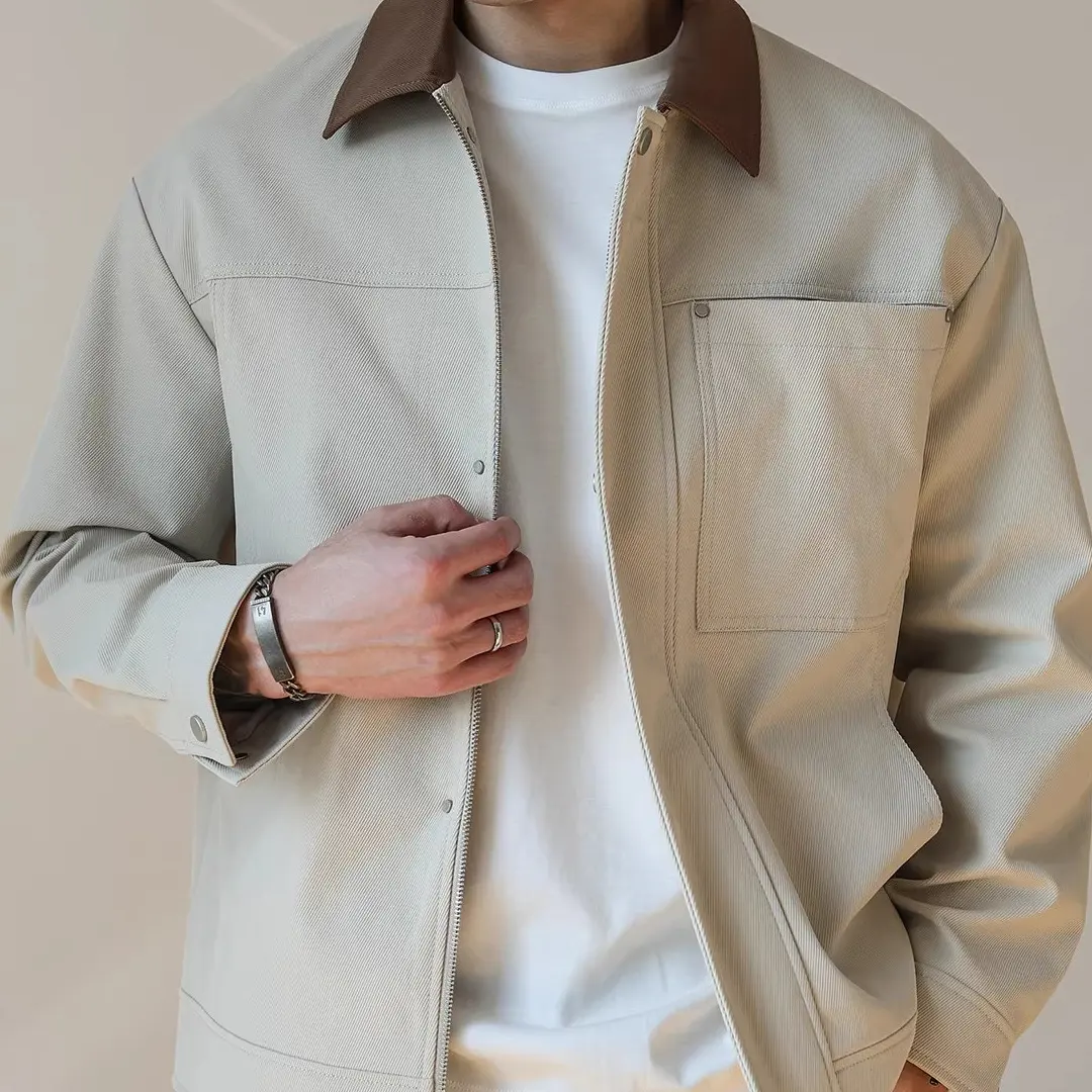 Mens Fashionable Casual Vintage Lapel Jacket