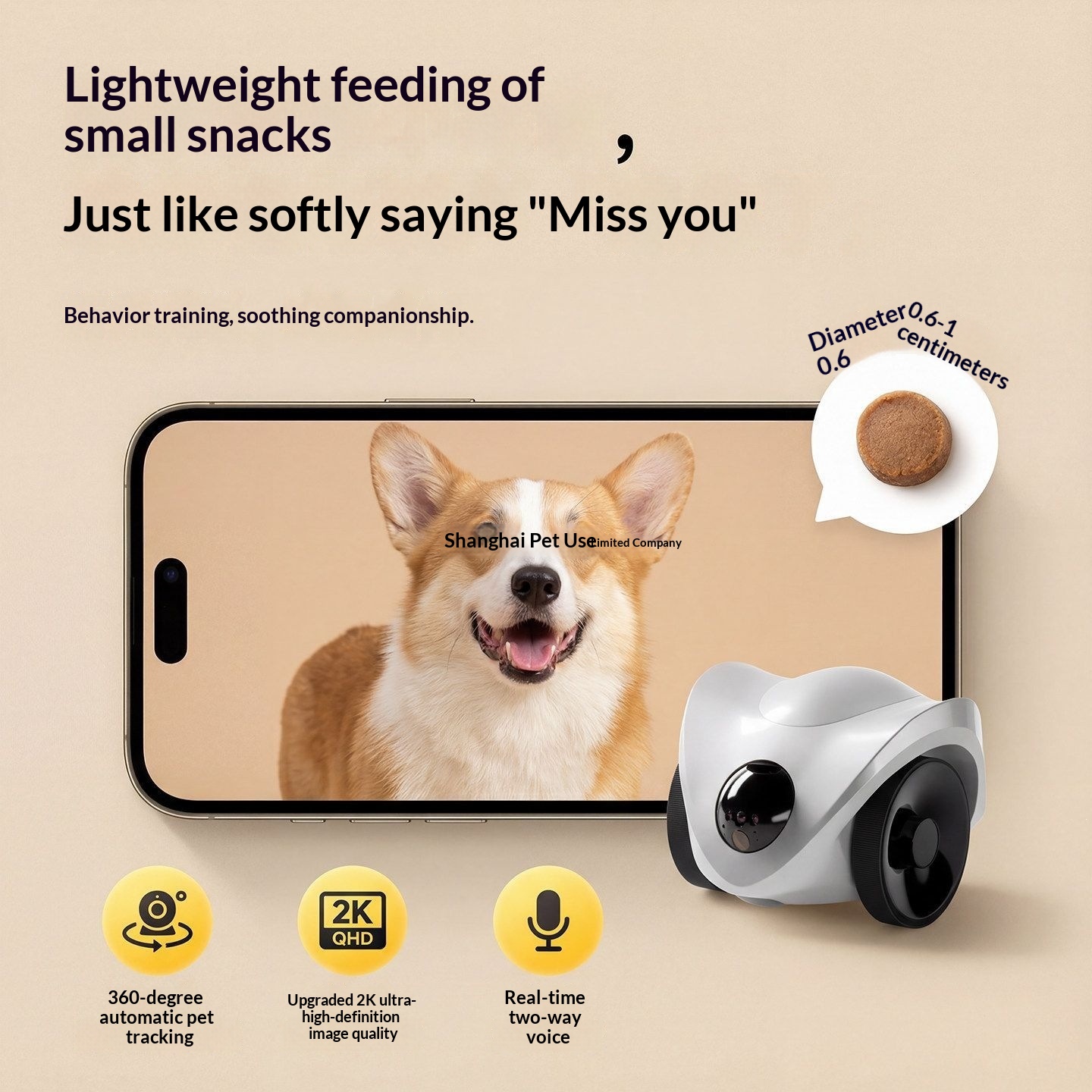 Robot compagnon pour chien avec caméra mobile — Suivi, voix et laser 2