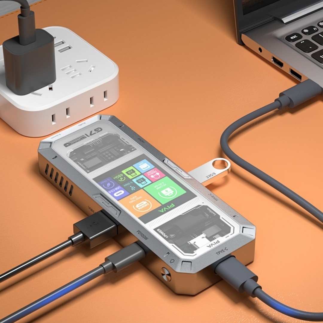 G71 Smart 4K60Hz High-Speed Splitter With Screen And Gigabit Ethernet Port