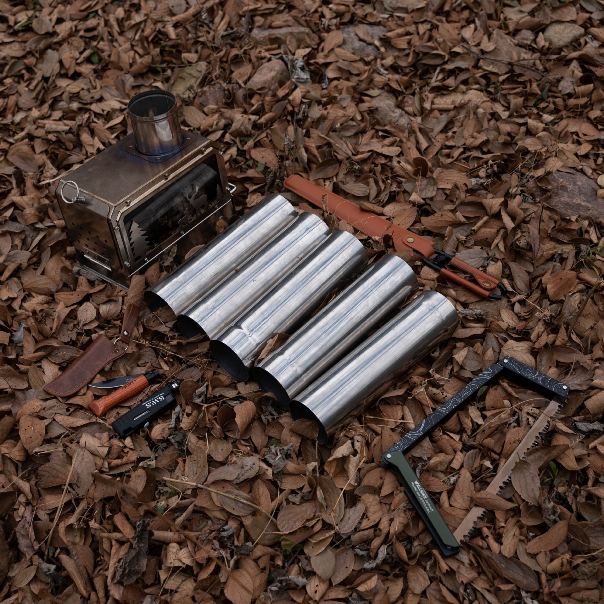 Cross-border Outdoor Travel Camping Wood-burning Stove Tent