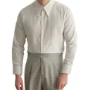 Italian-style Elegant Long-pointed-collar Button-down Wrinkle-resistant Slim-fit Shirt view 3