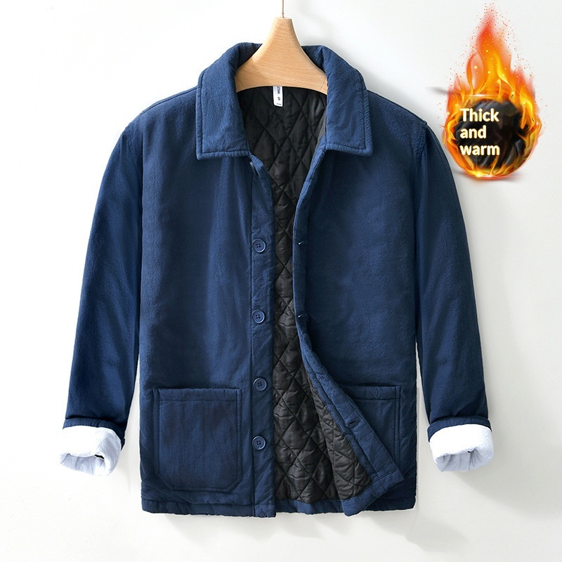 Mens Winter Chinese-style Retro Cotton-padded Jacket