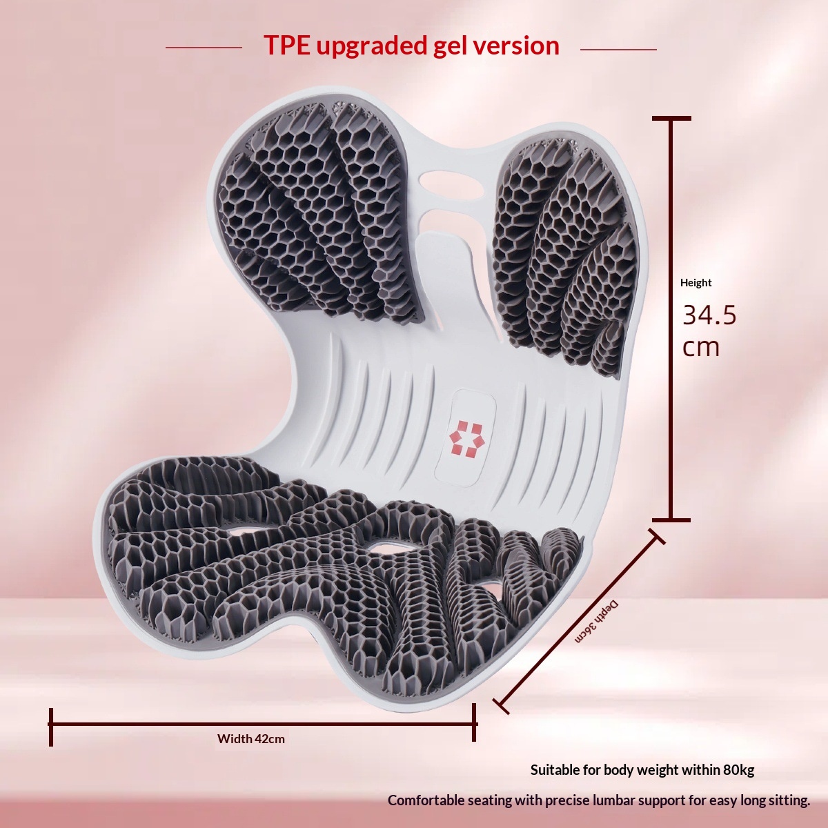 Portable Office Ergonomic Lumbar Support Cushion view 5