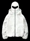 Double-hooded Cardigan Fleece Thermal Sweatshirt view 2