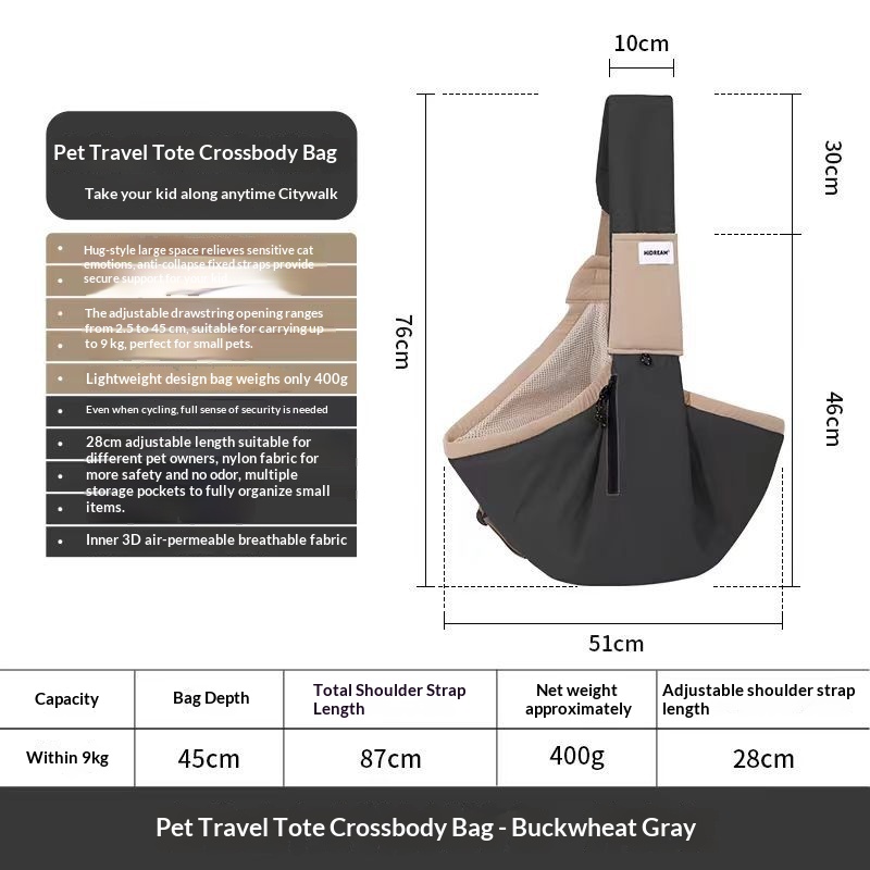 Pet Outing Tote Crossbody Carrier Portable Shoulder Bag Small Dog Travel — foto 2
