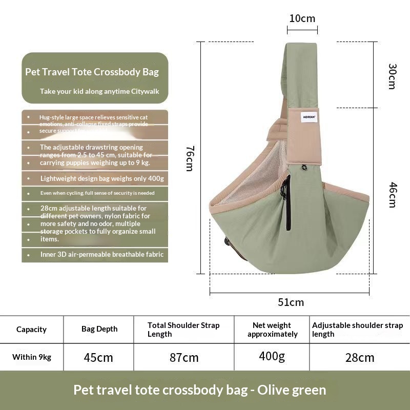 Pet Outing Tote Crossbody Carrier Portable Shoulder Bag Small Dog Travel — foto 6