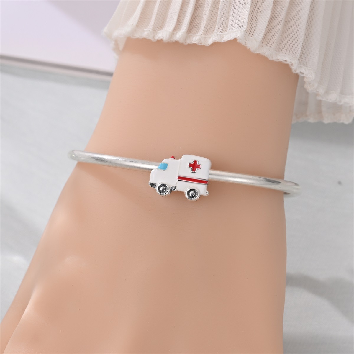 Silver-Plated Ambulance Bead, picture 3 of 4