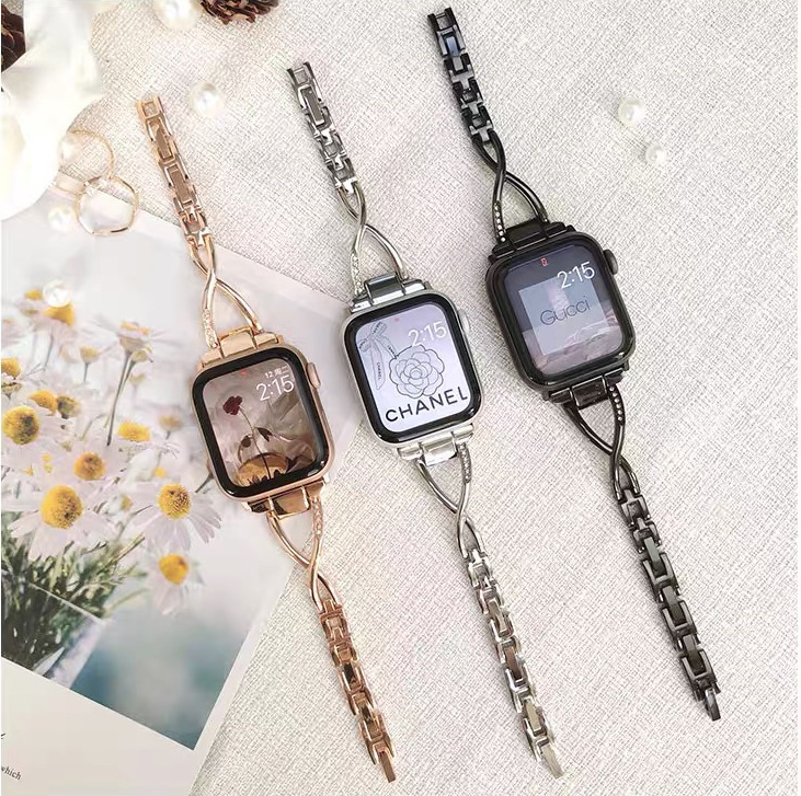 Fashionable Metal X-link Watch Strap