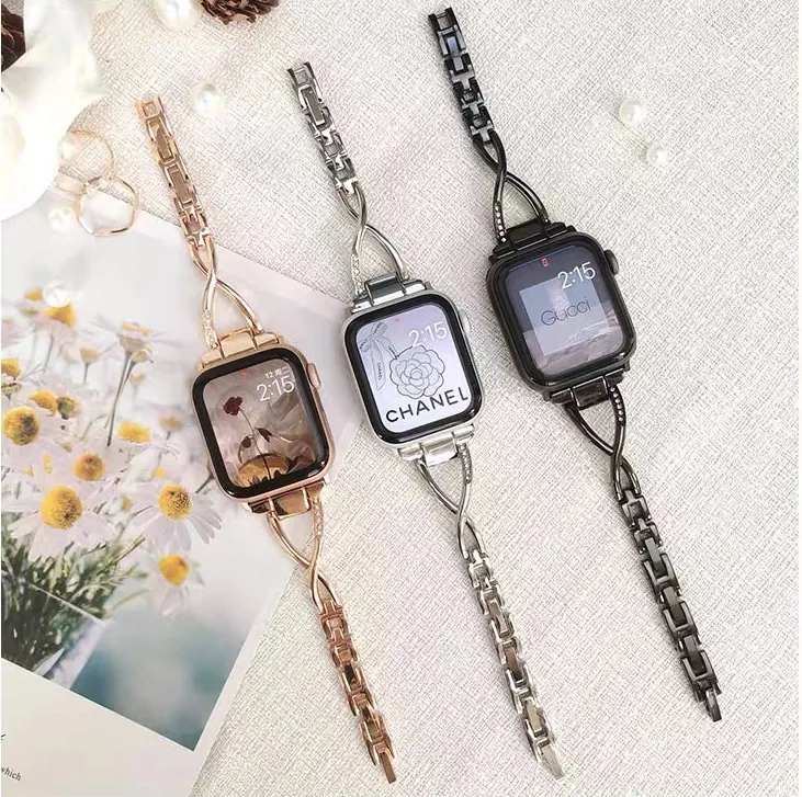 Fashionable Metal X-link Watch Strap