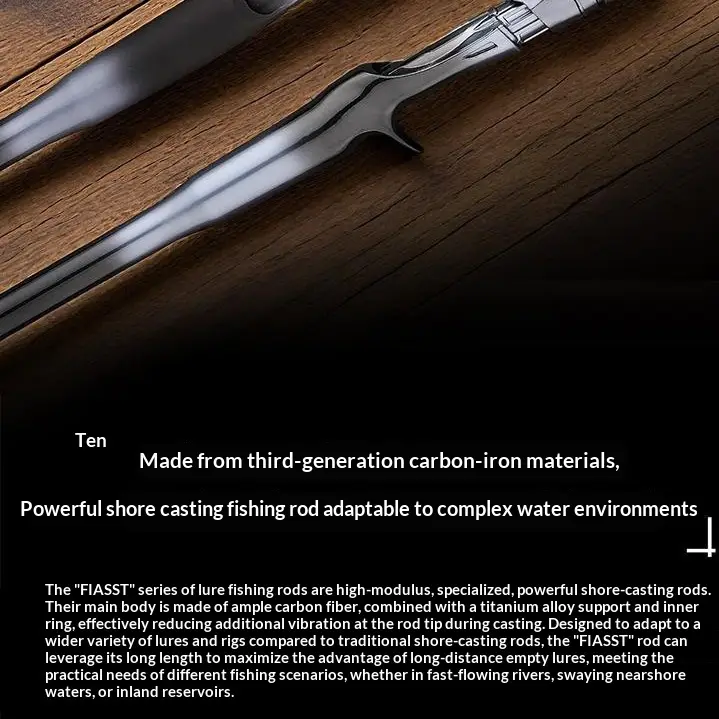 M-action Carbon Spinning Rod With A Straight Handle