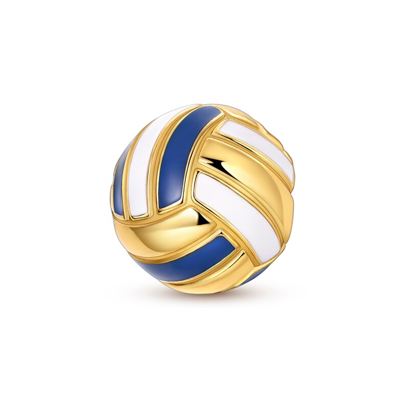 Platinum-Plated Volleyball Charm