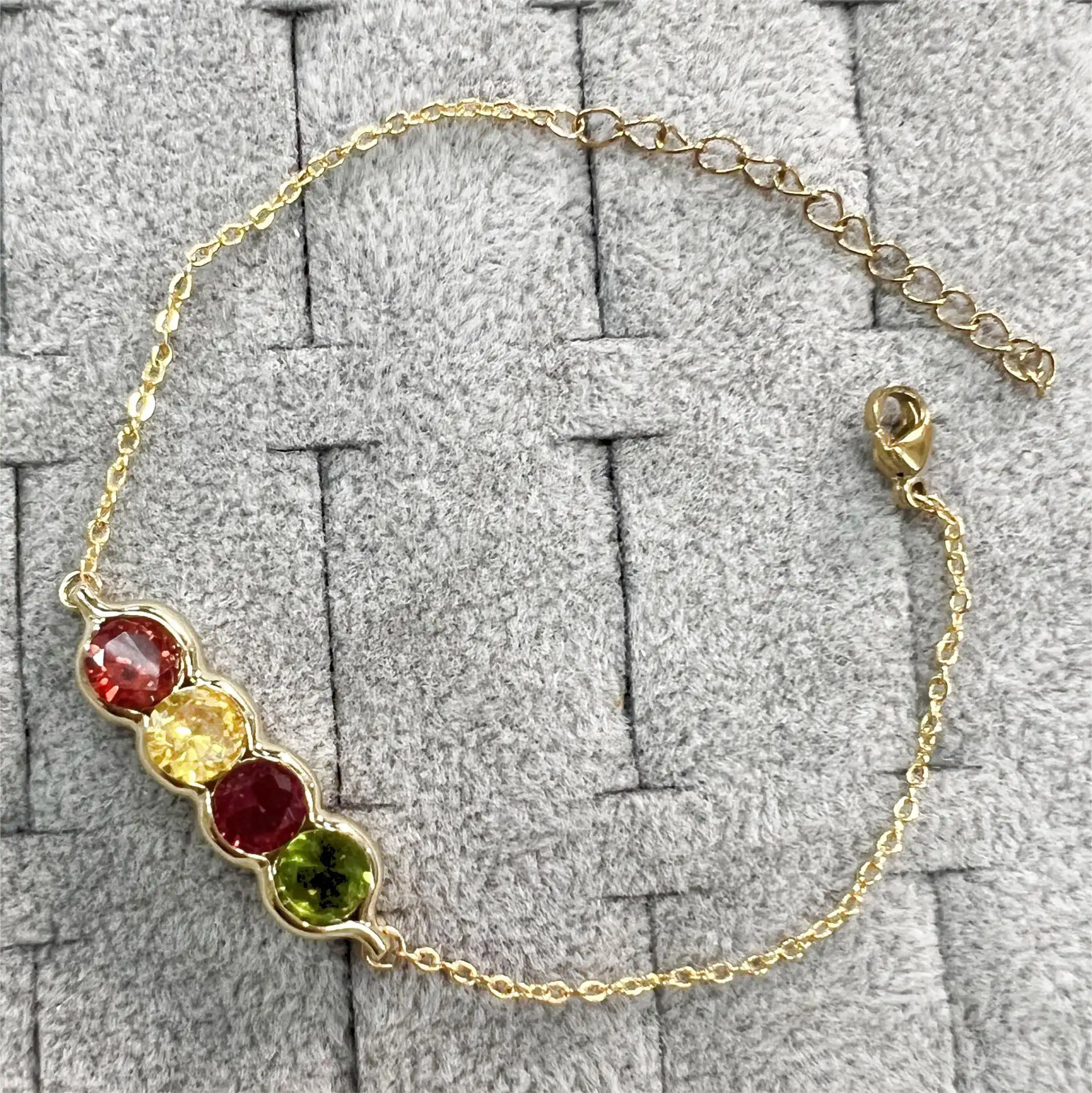 Personalized And Minimalist Pea Bracelet For December Birthstone