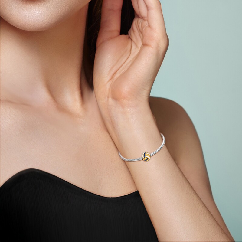 Platinum-Plated Volleyball Charm, picture 2 of 4