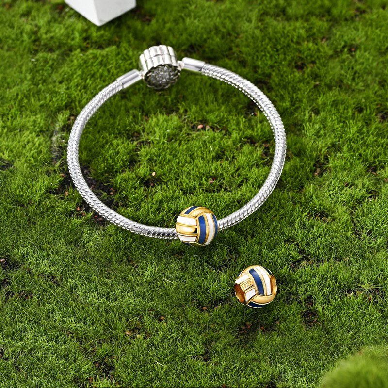Platinum-Plated Volleyball Charm, picture 3 of 4