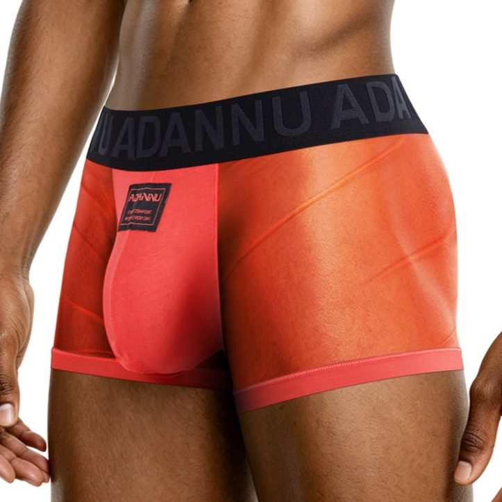 Sexy Mens Transparent Patchwork Low-Rise Shorts