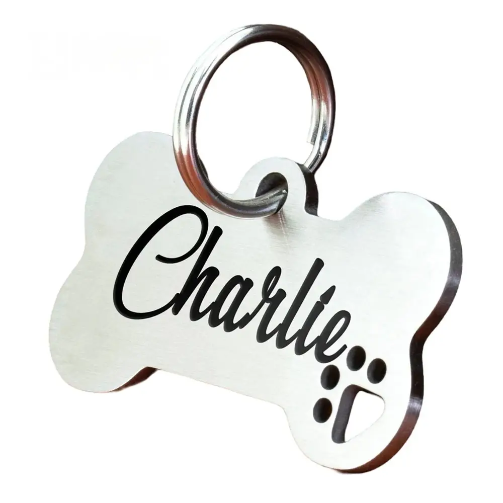 Creative Stainless Steel Lettering Keychain Heart-shaped