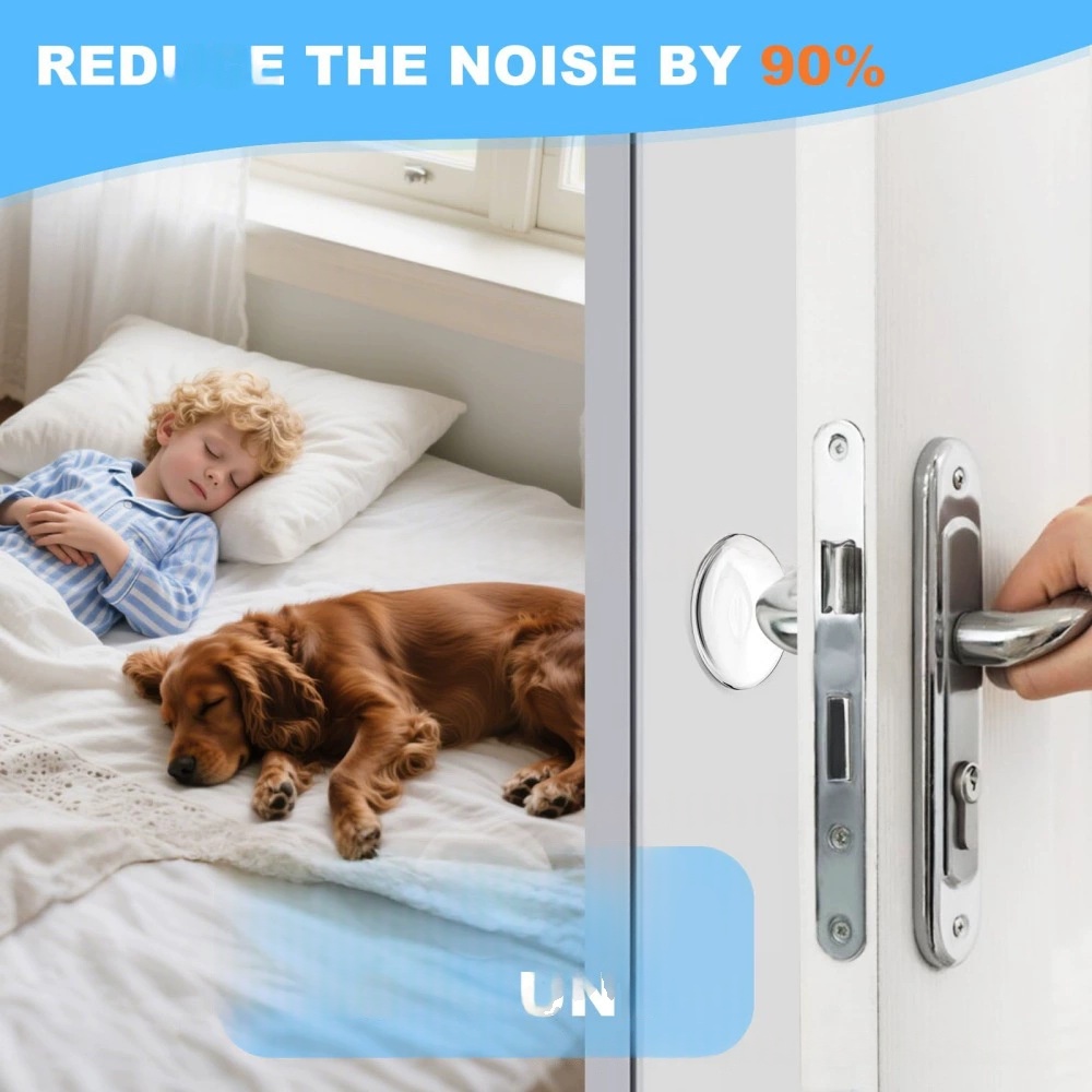 Thickened Transparent Silicone Door Handle Bumper Pad
