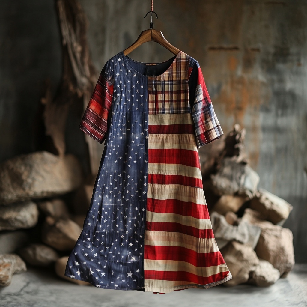 Loose-fit Casual Womens Sleeveless Dress With Digital Print