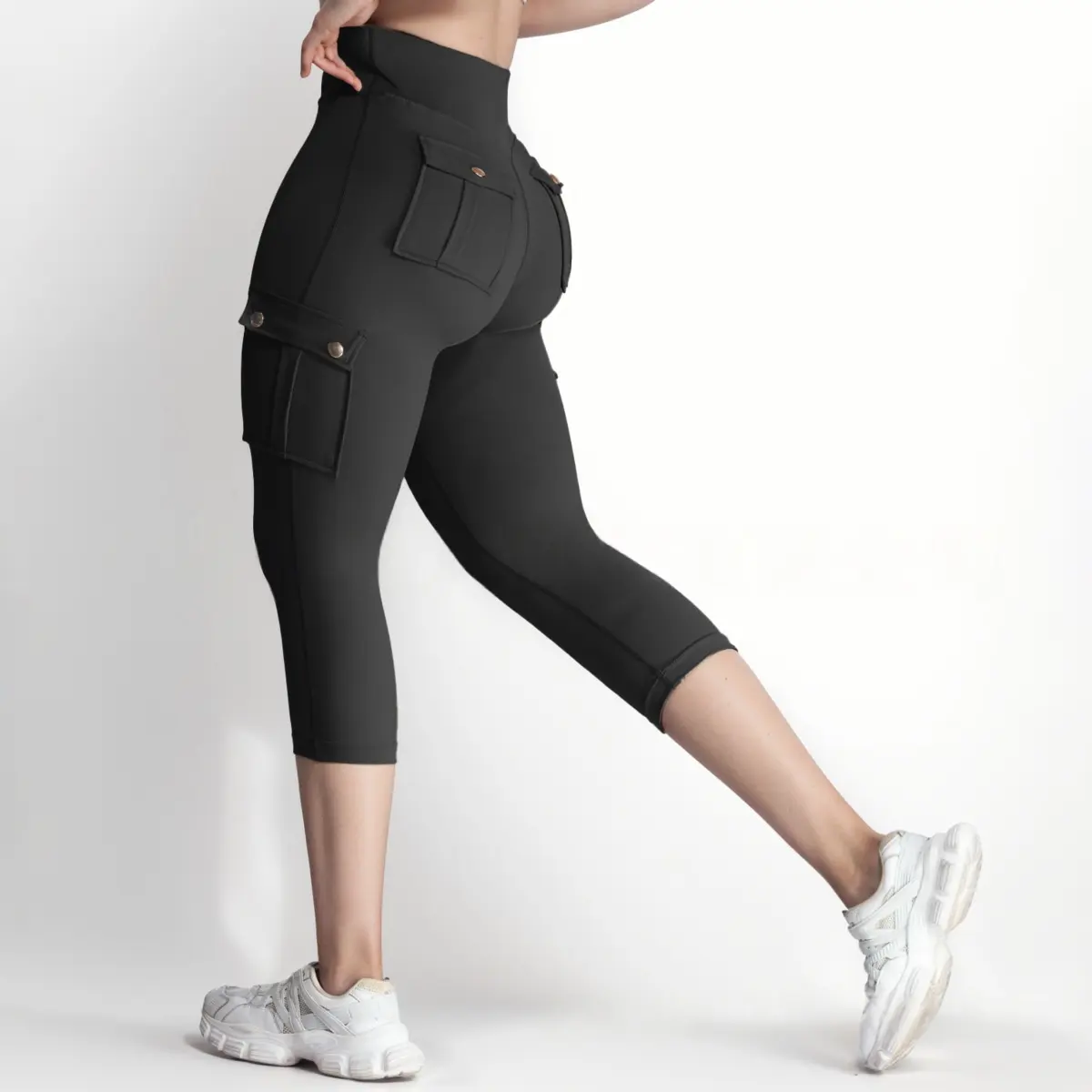Women's Double-sided Jacquard 5-yard Fitness Pants