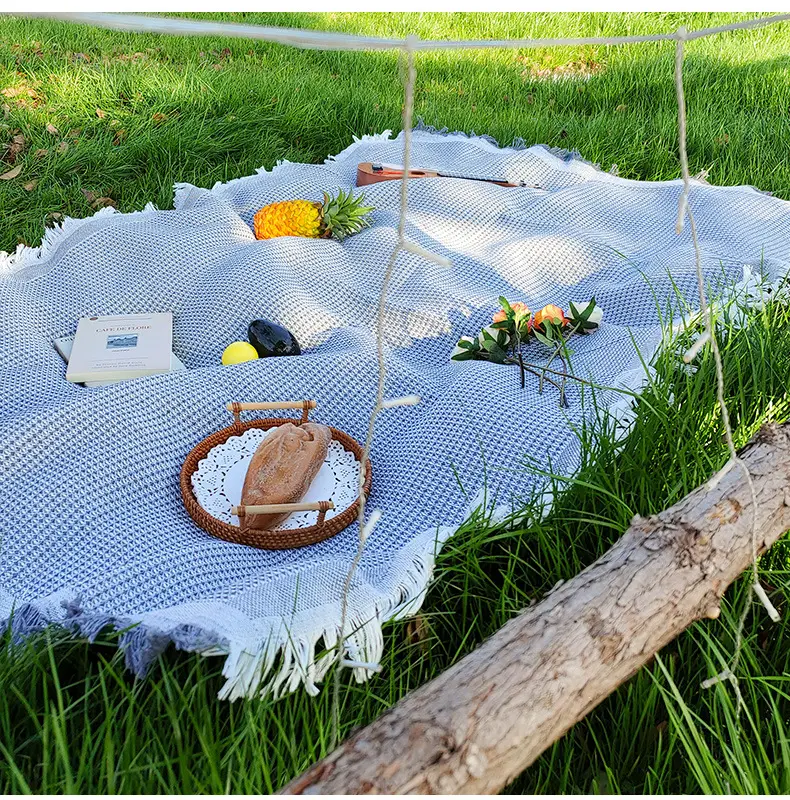 Picnic Mat Linen Tablecloth Cover Blanket