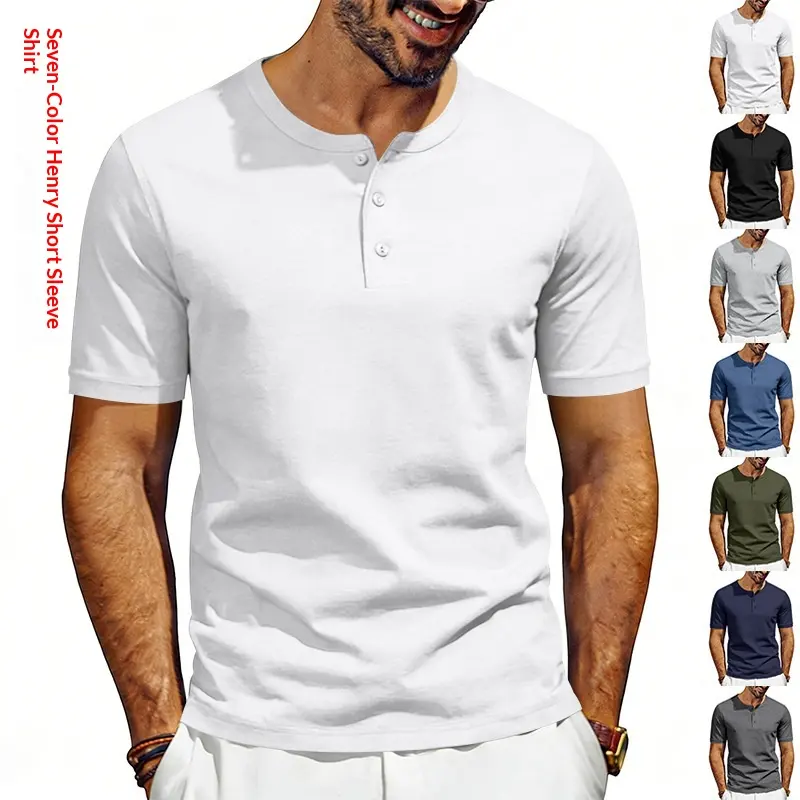 Short-sleeved Summer Retro Loose-fit Casual Minimalist Breathable
