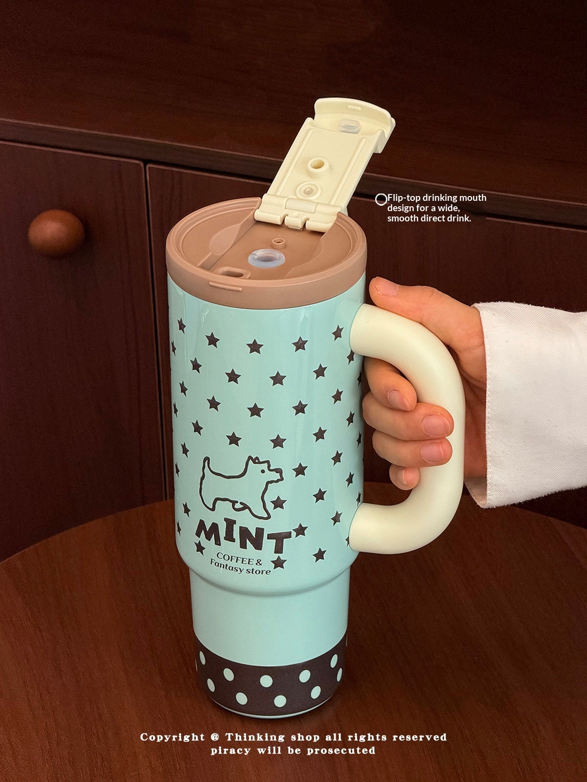 Fantasy Ceramic-lined With Straw A Stylish Large-capacity Water Bottle For Women — foto 4