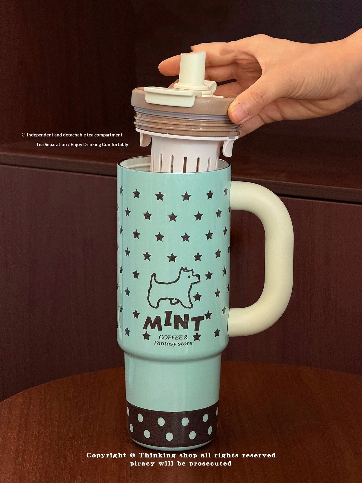 Fantasy Ceramic-lined With Straw A Stylish Large-capacity Water Bottle For Women — foto 5