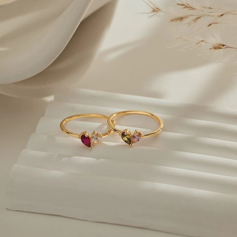 Stainless Steel Ring Customized Zircon In Multiple Colors