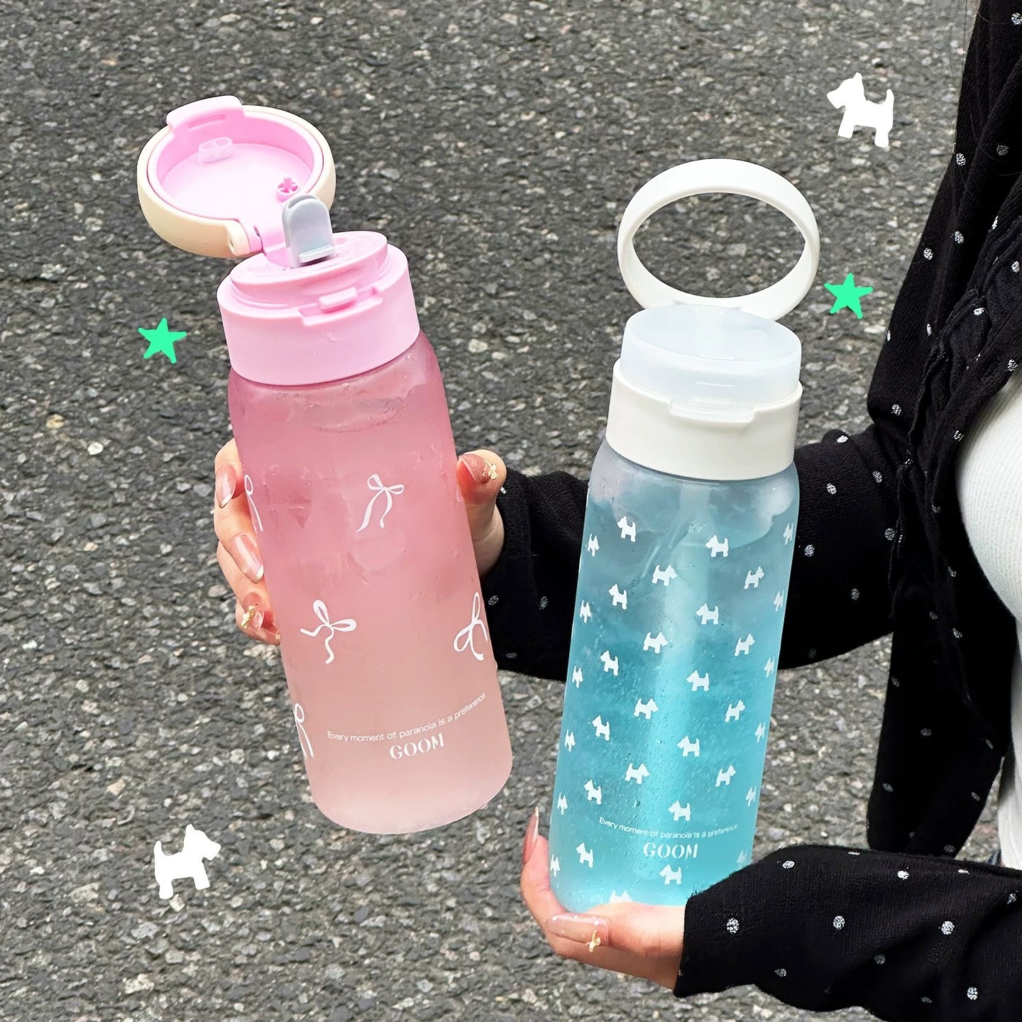 Straw Plastic Portable Cup For Women