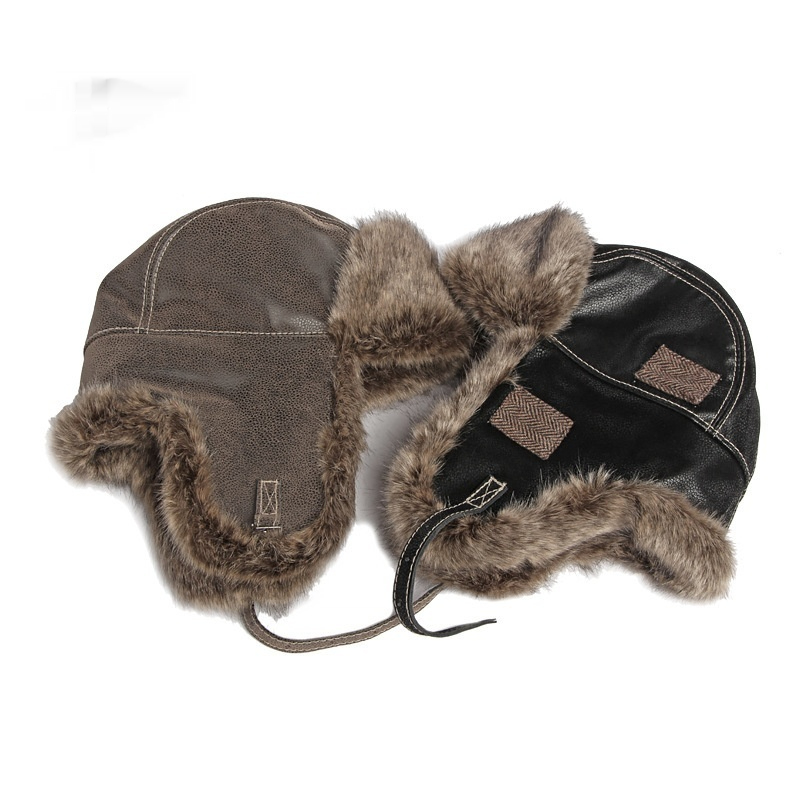 Northeast Style Mens Winter Ear Protecting Warm Lei Feng Hat