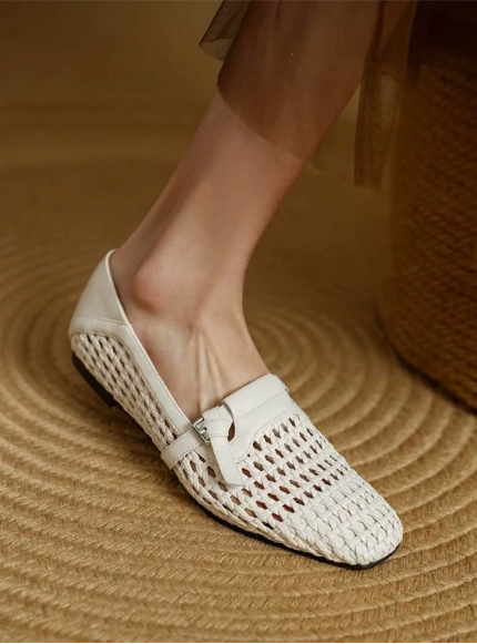 Leather Belt-Buckle Mules, picture 3 of 4