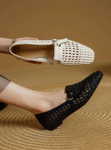 Leather Belt-Buckle Mules, picture 2 of 4