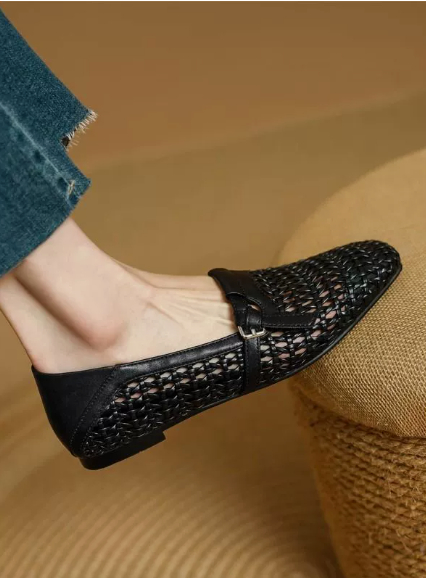 Leather Belt-Buckle Mules, picture 4 of 4