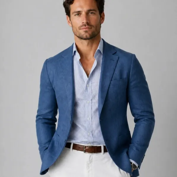 Elegant Stylish And Casual Solid-color Classic Suit