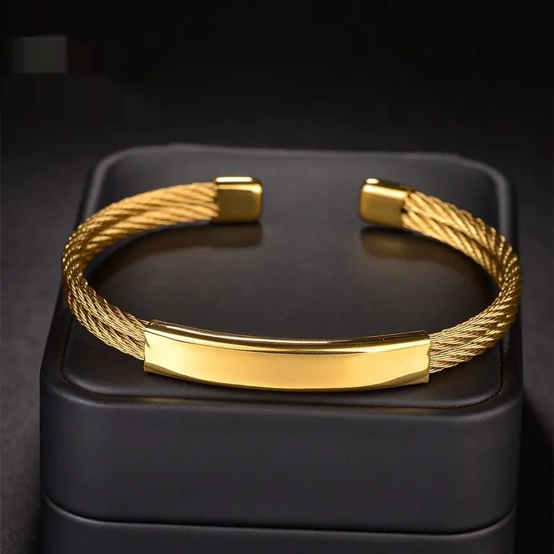 DIY Laser Engraved Long Strip Open End Bracelet