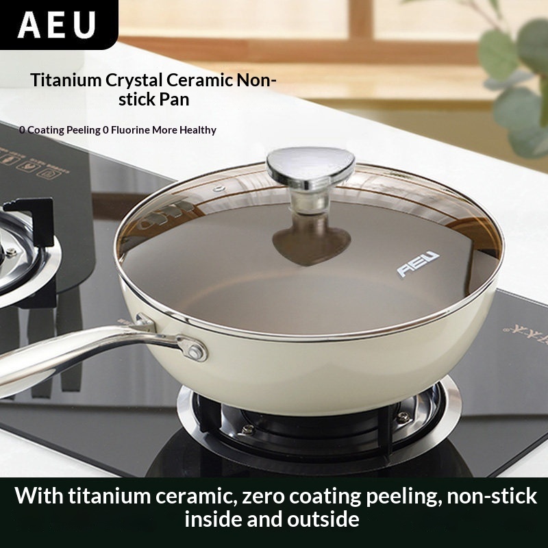 Titanium-alloy Non-stick Ceramic Wok Non-coated For Home Use