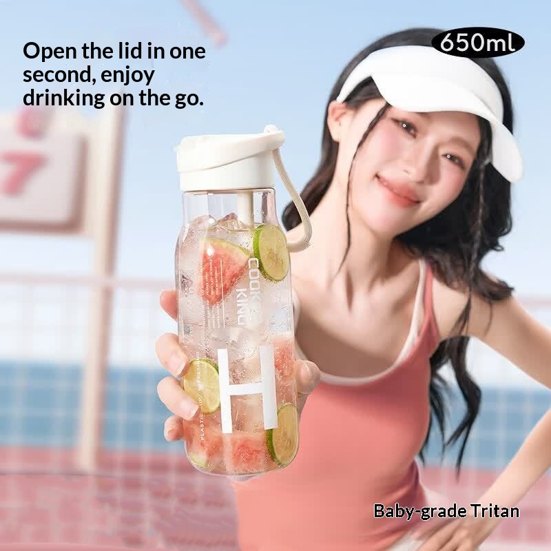 Plastic Water Bottle Sports Grade Drop Resistant Portable For On The Go Use