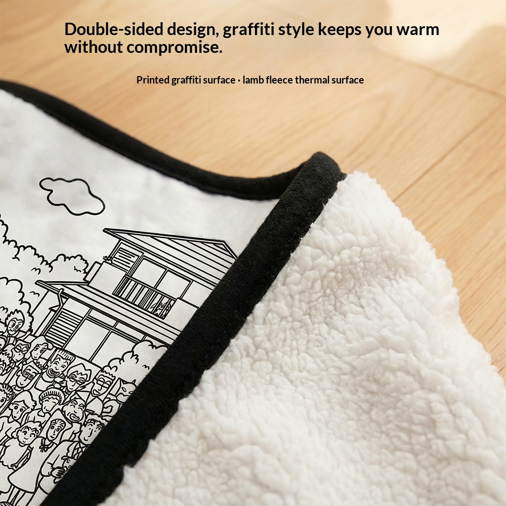 Childrens Drawing And Doodling Fleece Blanket