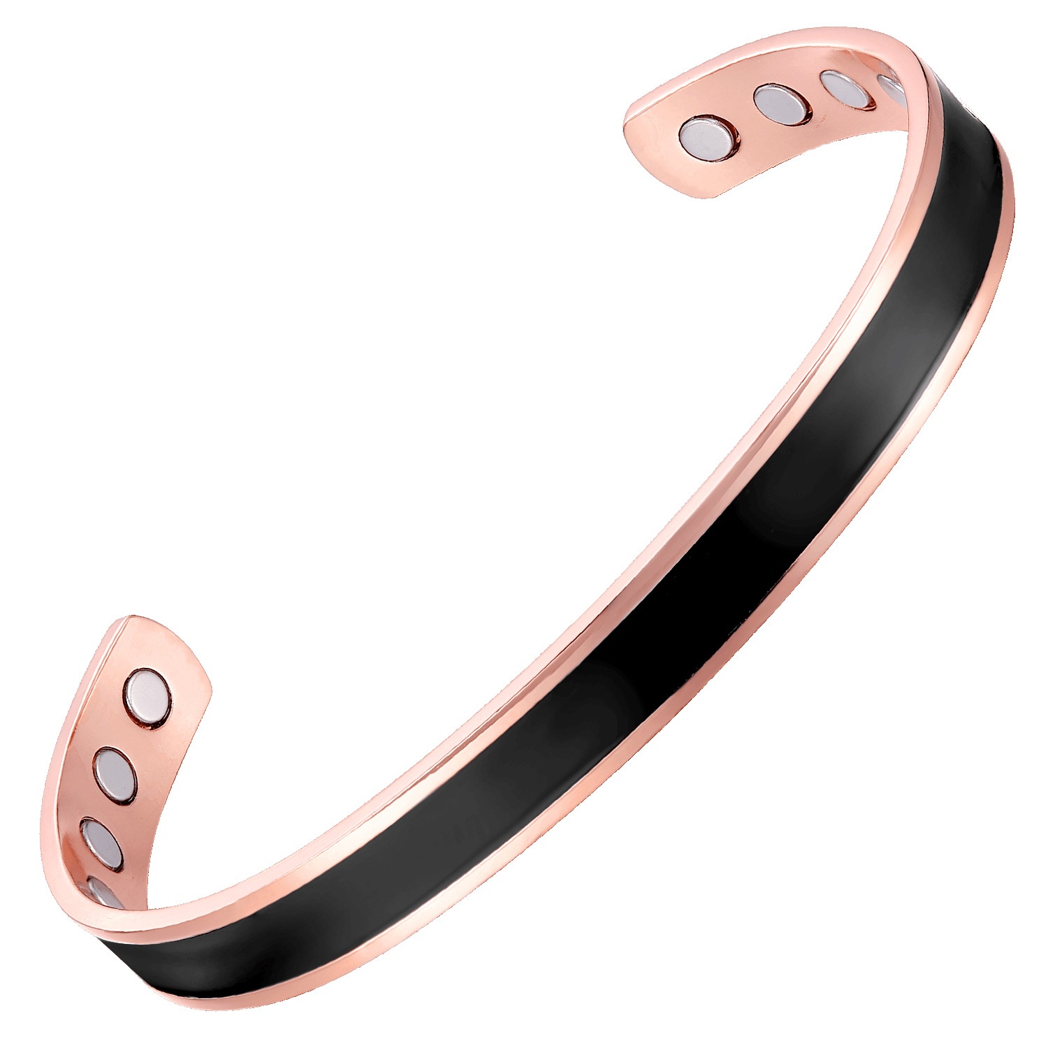 Vintage Red Copper Magnetic Therapy Open-End Bracelet
