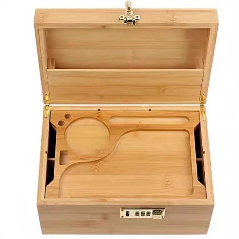 Detachable Hinged Lid Storage Wooden Box