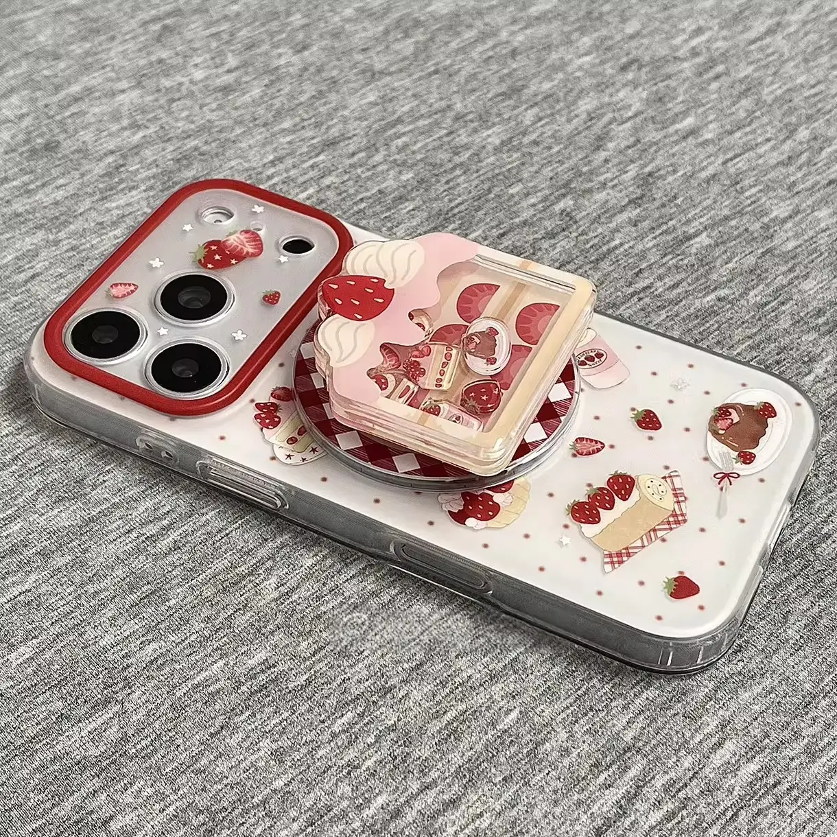 Strawberry Cake Magnetic Holder Compatible Phone Case